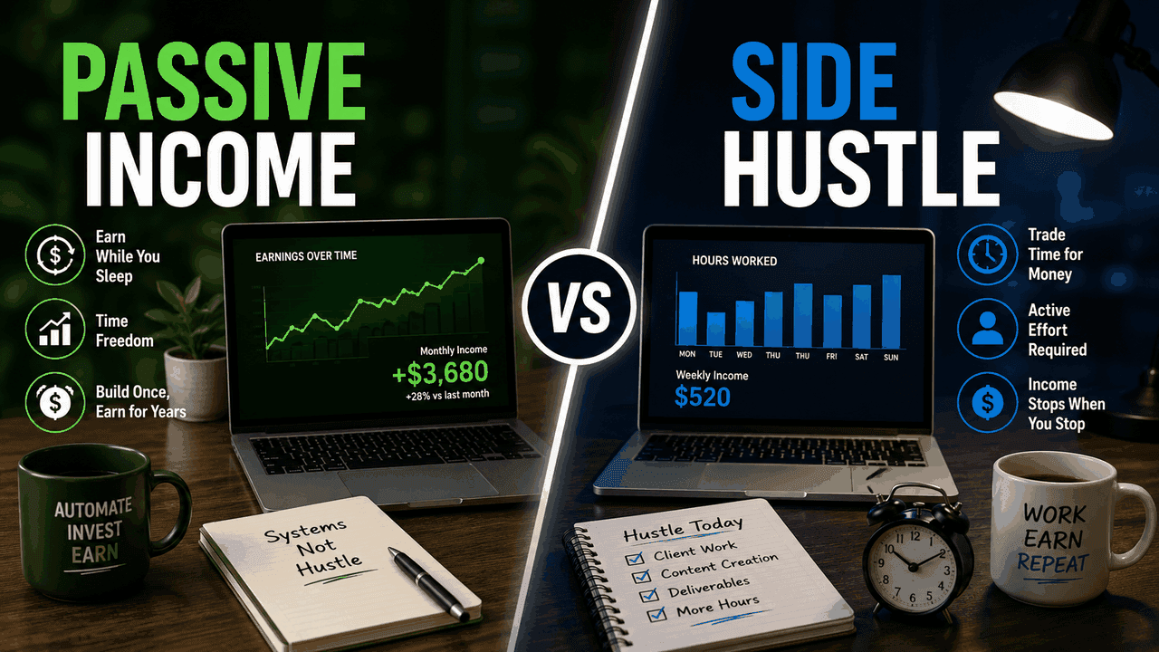 Passive Income vs Side Hustle: What's the Real Difference?